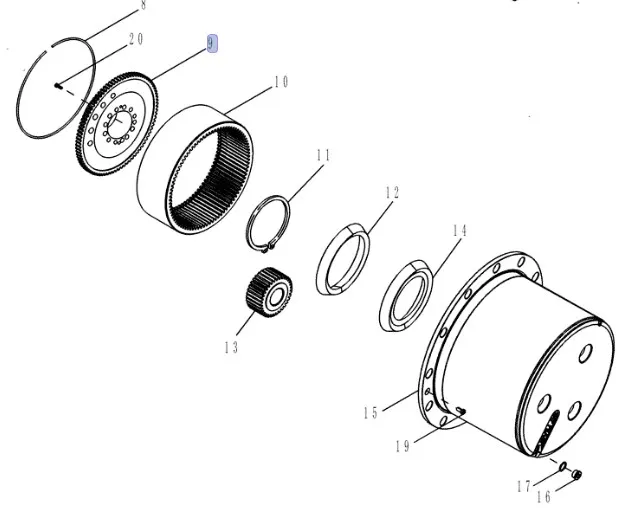 87674607 - Шестерня ступ. борт. моста пер. DS 5кл. TGT8./Mg.