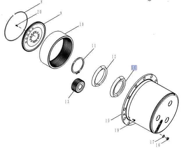 87674599 - Подшипник (Claas 11428620) шест. ступ. борт. моста пер. DS 5кл. TGT8./Mg., Axion9