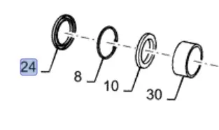 87674586 - Сальник (Claas 11428480) полуоси в кулаке моста пер. DS 5кл. TGT8./Mg., Axion9